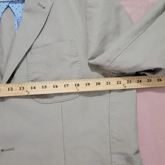 Peter Millar Beige Blazer with Light Blue Lining